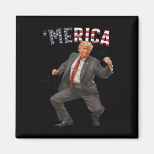 Trump Gelukkige 4e Juli Trump Amerikaanse Vlag Ges Magneet