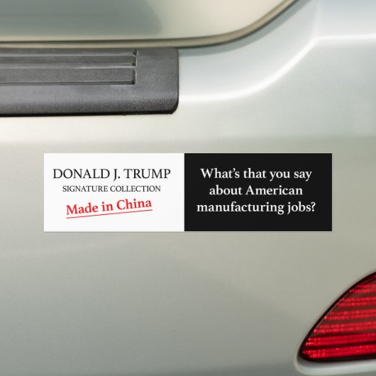 Trump gemaakt in de china bumper sticker (Op auto)