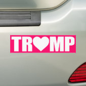 ""TRUMP" GESPELD MET HEART" BUMPERSTICKER (Op auto)