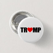 ""TRUMP" GESPELD MET HEART" RONDE BUTTON 3,2 CM (Voorkant /achterkant)