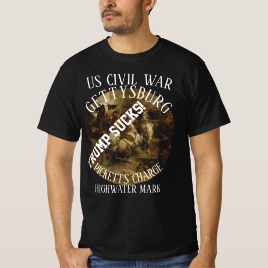 TRUMP GETTYSBURG - AMERIKAANSE BURGEROORLOG - PICK T-SHIRT (Voorkant)