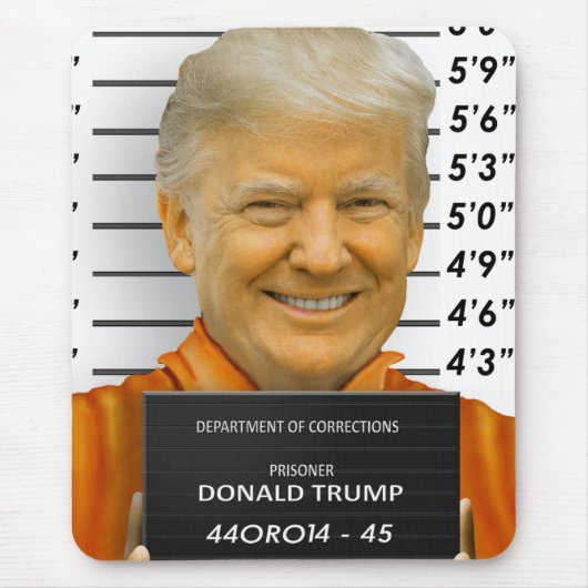 Trump Gevangenis Mugshot Moron 45 Muismat (Voorkant)