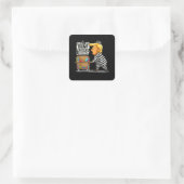 Trump gevangenis presidentiële bibliotheek vierkante sticker (Tas)