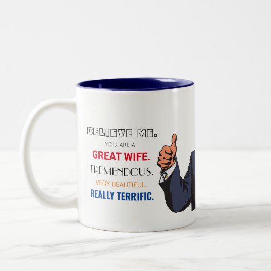 Trump geweldige vrouw maar anderen verliest Mok (Links)