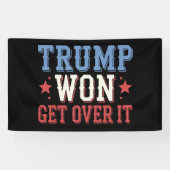 Trump Gewonnen Opgelost 2024 Spandoek (Horizontaal)