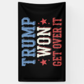Trump Gewonnen Opgelost 2024 Spandoek (Verticaal)