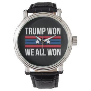 Trump Gewonnen We Hebben Allen Gewonnen 2024 USA V Horloge