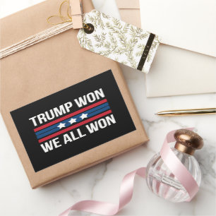 Trump Gewonnen We Hebben Allen Gewonnen 2024 USA V Rechthoekige Sticker