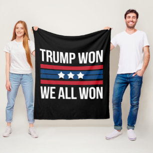 Trump Gewonnen We Hebben Allen Gewonnen 2024 Vlag  Fleece Deken