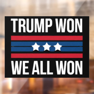 Trump Gewonnen We Hebben Allen Gewonnen 2024 Vlag  Raamsticker