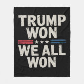 Trump Gewonnen Wij Hebben Allen Gewonnen President Fleece Deken (Voorkant)