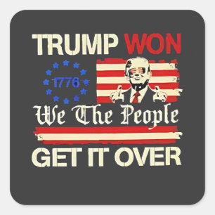 Trump Gewonnen Wij Het Volk Inauguratie Vierkante Sticker