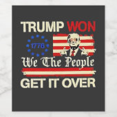 Trump Gewonnen Wij Mensen Krijgen het Klaar Inwijd Wijn Etiket (Enkel label)