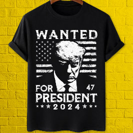 Trump gezocht voor president 2024 Nooit overgave T-shirt