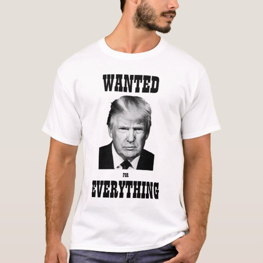 Trump Gezochte Poster Insurrection T-Shirt (Voorkant)