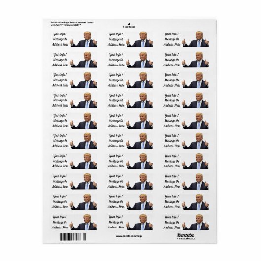 Trump Gift Adresetiketten Etiket (Full Sheet)