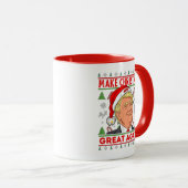 Trump Gift Mok, Donald Trump Vrolijk Kerstfeest Mok (Voorkant rechts)