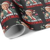 Trump Gift Wrap | Ik zal thuis zijn voor Kerstmis Cadeaupapier (Rol Hoek)