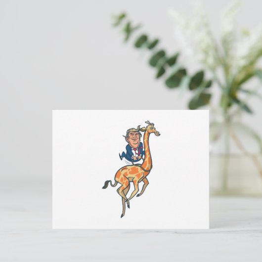 Trump Giraffe Briefkaart (Staand voorkant)