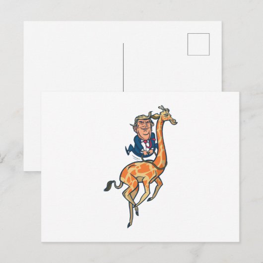 Trump Giraffe Briefkaart (Voorkant / Achterkant)