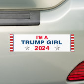 TRUMP GIRL 2024 BUMPERSTICKER (Op auto)