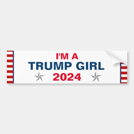 TRUMP GIRL 2024 BUMPERSTICKER (Voorkant)