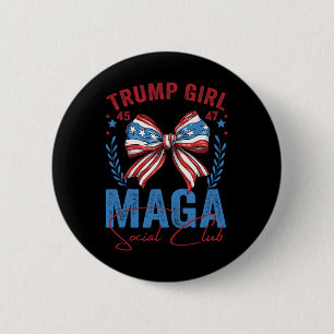 Trump Girl 45 47 Mega Est 2024 Social Club Stemmen Ronde Button 5,7 Cm