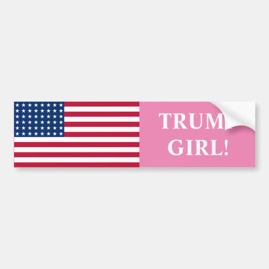 Trump Girl Bumpersticker (Voorkant)