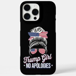 Trump Girl Geen Excuses Messy Bun Retro Vintage iPhone 16 Pro Max Hoesje