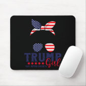 Trump Girl Geen excuses Messy Bun Trump 2024 Ameri Muismat (Met muis)