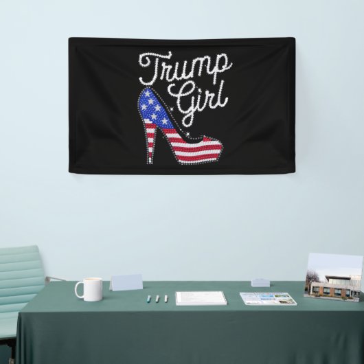 Trump Girl High Heel Amerikaanse Vlag Bling Patrio Spandoek (Beurs)