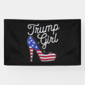 Trump Girl High Heel Amerikaanse Vlag Bling Patrio Spandoek (Horizontaal)