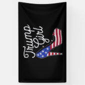 Trump Girl High Heel Amerikaanse Vlag Bling Patrio Spandoek