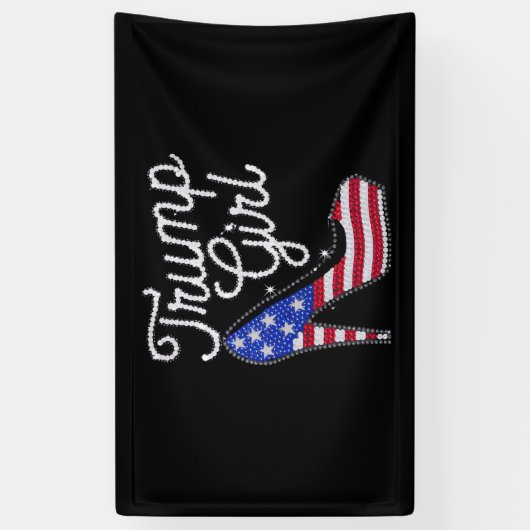 Trump Girl High Heel Amerikaanse Vlag Bling Patrio Spandoek (Verticaal)