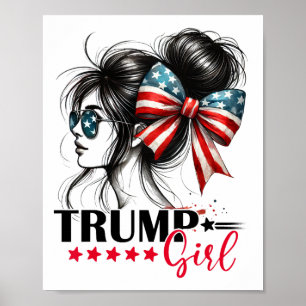 Trump Girl Rommelige Knot Zonnebril Trump 2024 Vla Poster