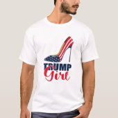 Trump Girl Stilettos High Heel American Flag Trump T-shirt (Voorkant)