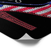 Trump Girl Stilettos High Heel Amerikaanse vlag Bl Poster (Hoek)