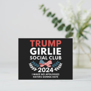 Trump Girlie Coquette Sociale Club Boog Verkiezing Briefkaart