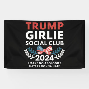 Trump Girlie Coquette Sociale Club Boog Verkiezing Spandoek