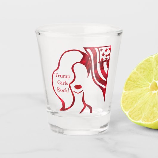 TRUMP GIRLS ROCK! SHOT GLAS (Voorkant)