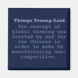 Trump Global Warming - 2" vierkante magneet