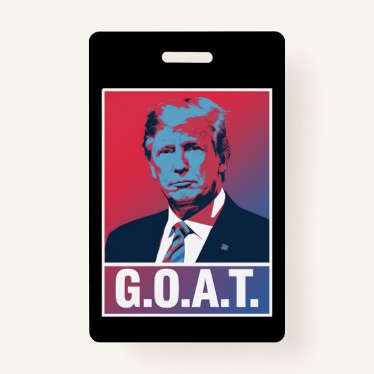 Trump GOAT Election 2024 Republikeinse Vintage Badge (Voorkant)