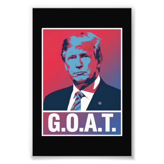 Trump GOAT Election 2024 Republikeinse Vintage Foto Afdruk (Voorkant)