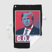 Trump GOAT Election 2024 Republikeinse Vintage Golfhanddoek (Insitu)