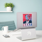 Trump GOAT Election 2024 Republikeinse Vintage Sticker (Laptop op bureau)