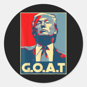Trump Goat Shirt Republikeins Conservatief Gift Tr Ronde Sticker