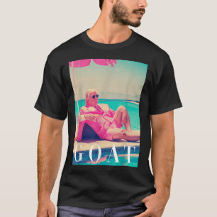 Trump Goat Shirt Zomer 2024 Retro Funny Pink Dona