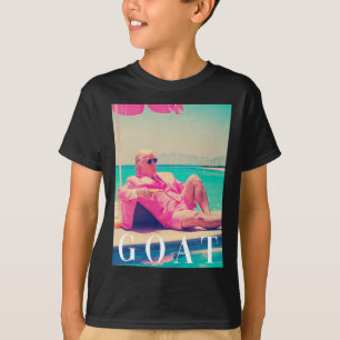Trump Goat Shirt Zomer 2024 Retro Funny Pink Dona