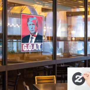 Trump GOAT Verkiezing 2024 Republikeins Vintage Raamsticker