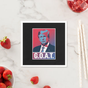 Trump GOAT Verkiezing 2024 Republikeins Vintage Servet